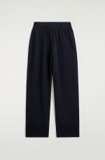 Wool Barrel Trousers Navy - Image 4