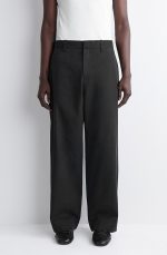 Cotton Wide-Leg Pants Black - Image 2