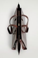 Hand-held Tote Bag Brown - Image 4