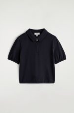 Polo-Collar Top Navy - Image 4