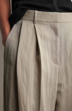 Pleated Pants Beige - Image 3
