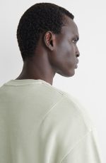 Cotton Round-Neck Top Green - Image 3