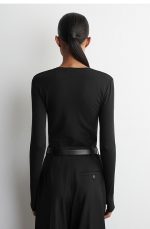 Cotton Slim Top Black - Image 2