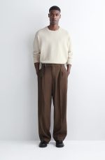 Wide-Leg Trousers Brown