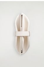 Leather Clutch Bag White - Image 3