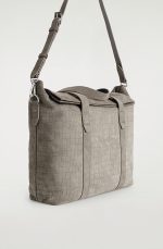Imitation Crocodile Pattern Messenger Bag In Elephant Gray - Image 4