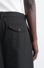 Cotton Wide-Leg Pants Black - Image 3