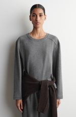 Round-Neck Top Gray
