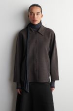 Wool Collared Shirt Brown