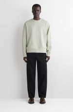 Cotton Round-Neck Top Green - Image 2