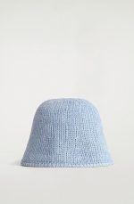 Hollow Knitted Fisherman Hat Light Blue - Image 4
