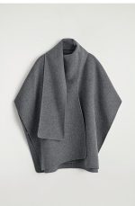 Wool Blend Scarf- Cape Gray