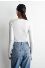 Cotton Slim Top White - Image 2