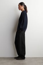 Denim Round-Neck Top Blue - Image 2