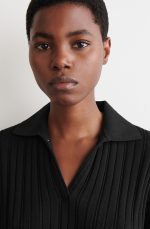 Knitted Polo Black - Image 3