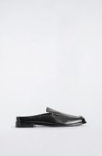 Leather Mule Loafers Black - Image 4