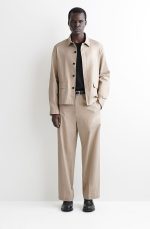 Cotton Straight Pants Beige