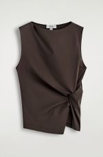 Knitted Slim Top Brown - Image 4