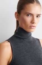 Wool Sleeveless Top Gray - Image 3