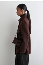 Leather Crossbody Mobile Phone Bag Dark Brown - Image 2