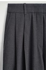 Wool Barrel Trousers Gray - Image 4