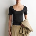 Knitted Slim T-Shirt Black