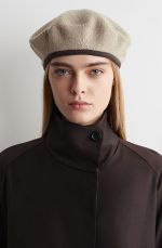 Stereo Knitted Beret Beige - Image 2