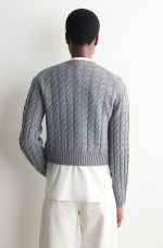 Knitted Cardigan Gray - Image 3