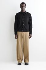 Wool Collared Shirt Black - Image 2