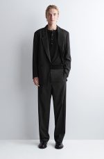 Wool Slim Shirt Black - Image 2