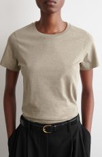 Round-Neck T-Shirt Beige - Image 3
