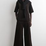 Corduroy Wide-Leg Pants Brown