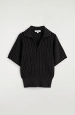 Knitted Polo Black - Image 4