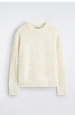 Wool Round-Neck Sweater Cream - Image 4