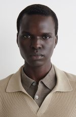 Cotton Polo-Collar Sweater Beige - Image 3