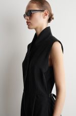 Collared Jumpsuit Black - Image 3
