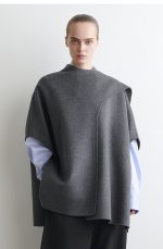 Wool Blend Scarf- Cape Gray - Image 2