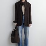 Triangular Wool Scarf Dark Brown