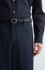 Cotton Straight Trousers Navy - Image 3