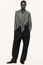 Wool Pleated Trousers Navy - Image 2