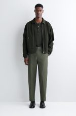 Cotton Straight Pants Khaki