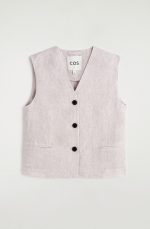 Linen Vest Pink - Image 4