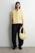Quilted One-shoulder Mini Cloud Bag Light Yellow - Image 2