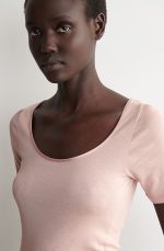 Knitted Slim T-Shirt Pink - Image 3