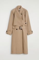 Mock-Neck Coat Beige - Image 4