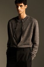 Linen Round-Neck Sweater Brown - Image 2