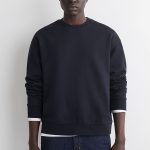 Cotton Round-Neck Shirt Navy