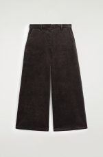 Corduroy Wide-Leg Pants Brown - Image 4