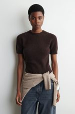 Cashmere Slim T-Shirt Brown