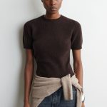 Cashmere Slim T-Shirt Brown